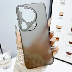 Ultra-Thin Matte Armor Transparent Hard Case - Shockproof Cooling Slim Cover for Pura 70Pro (BK)