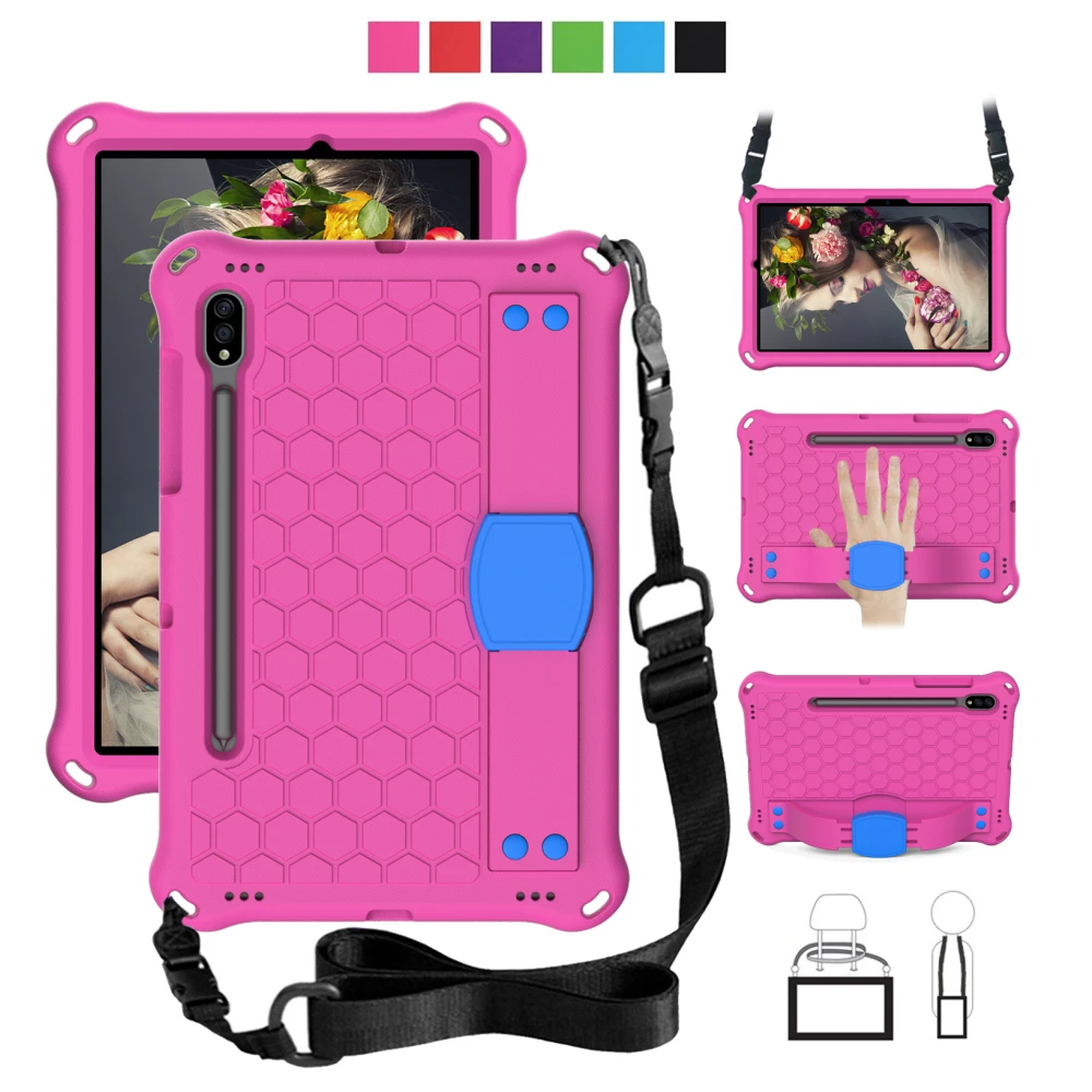Per Samsung Galaxy Tab S8 11 Pollici Sm-X700 Sm-X706 X700 X706 Custodia Eva Kids Safe Foam Tracolla Supporto Per Tablet Cover