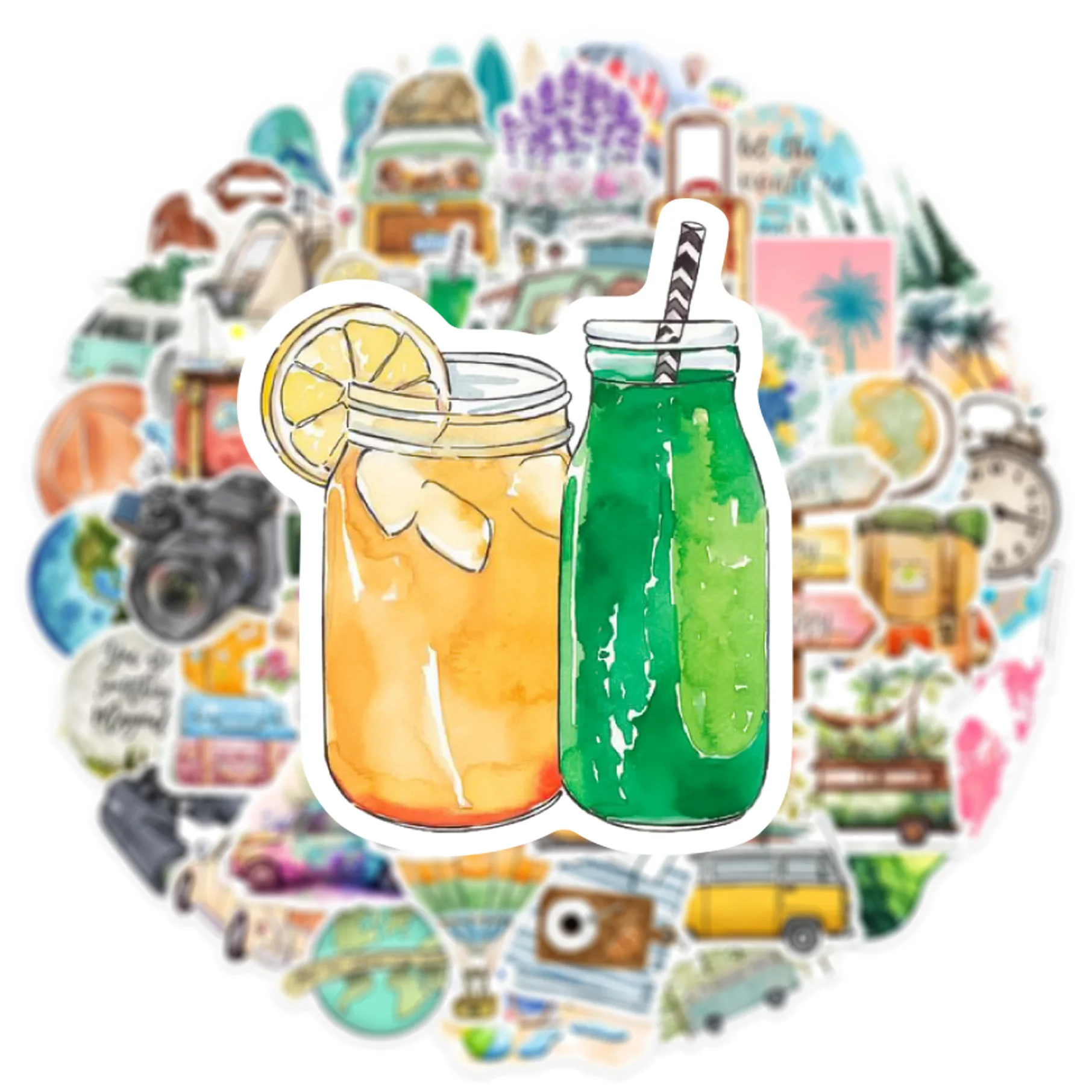 Outdoor Travel Decorative Stickers 10/30/50Pcs