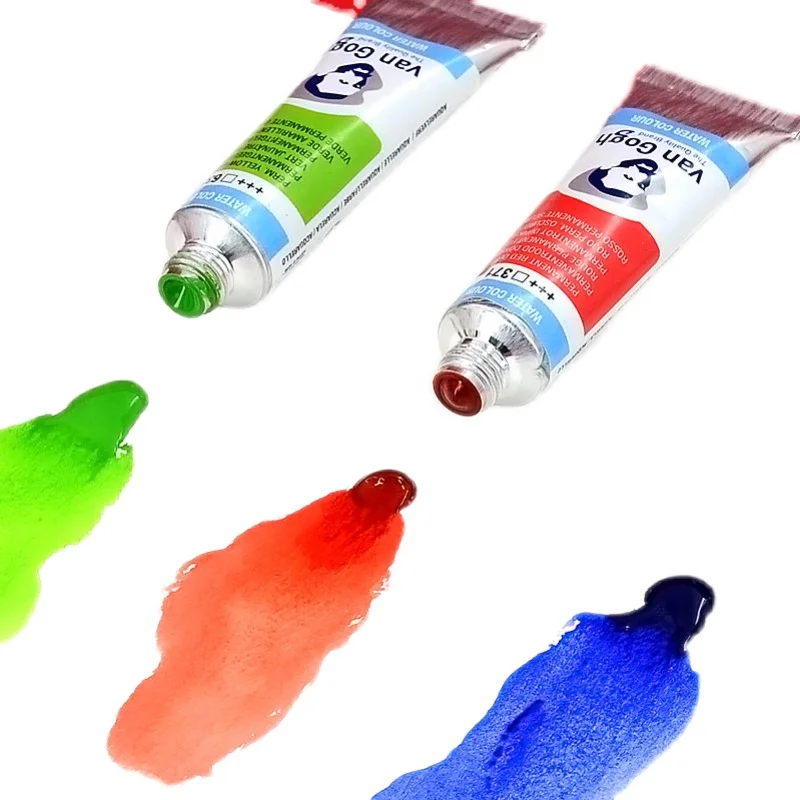 Van Gogh watercolor tube single transparent tube color Dutch Terrence van Gogh single packaged paste watercolor