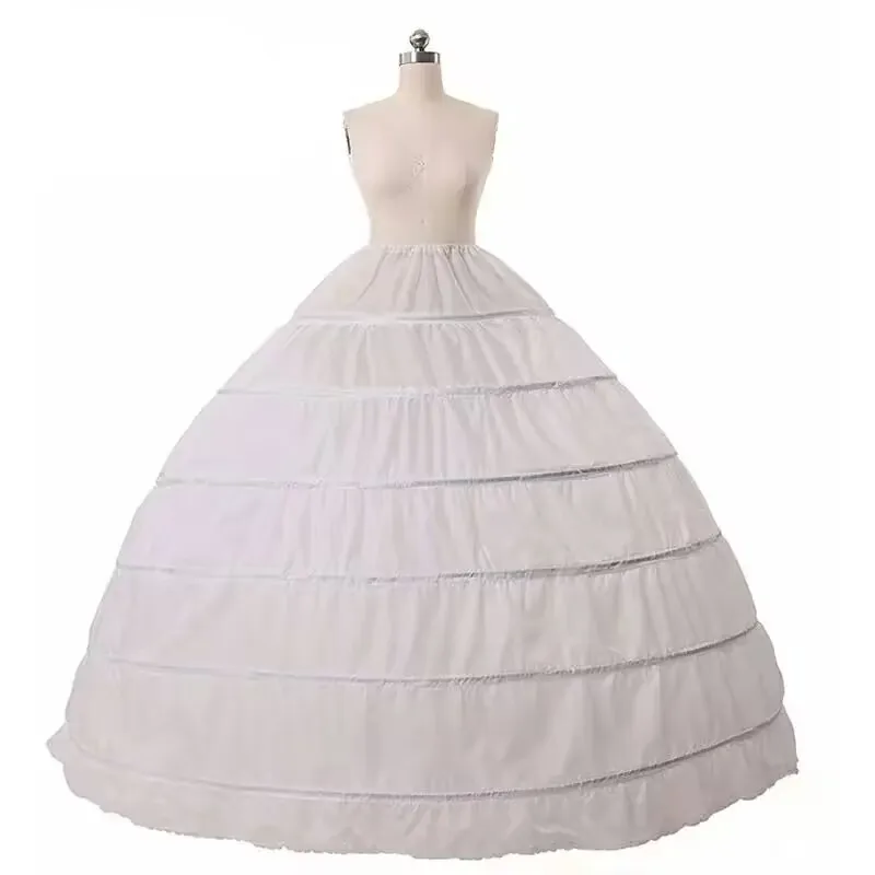 6 후프 페티코트 볼 가운 더 큰 Quinceanera 웨딩 드레스 Crinoline Petticoats Undershirt Bridal..