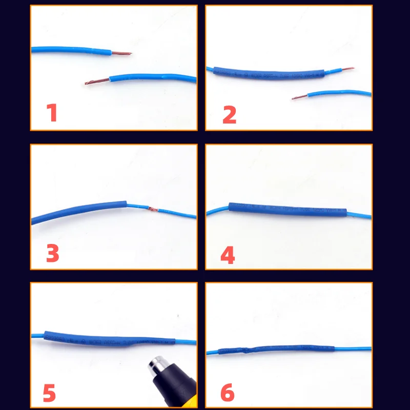 DIY Heat Shrink Tube 1 Meter/ 5 Meter 2:1 1mm 1.5mm 2mm 2.5mm 3mm 3.5mm 4mm 5mm 6mm 7mm 8mm 9mmBlack Cable Protect