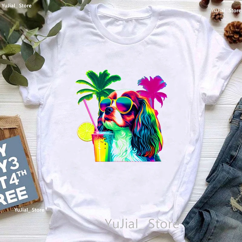 Colorato Pug/Jack Russel Terrier/Golden Retriever/Pomeranian/Pastore Tedesco/Bernies Mountain/Beagle/Bassotto Stampa T Shirt