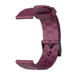 Silicone Sport Strap Band Replacement - 22mm/20mm Adjustable Bracelet for 20mm (Wine red)
