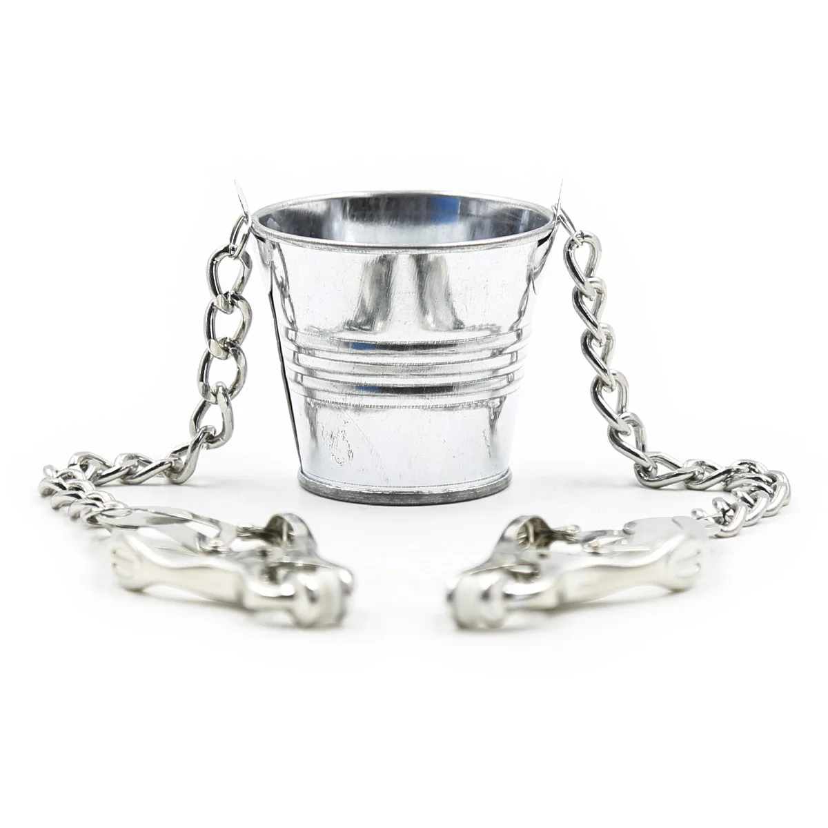 Nipple Clip Metal Chain Clitoral Adult Sex Toy Small Water Bucket Silver Iron Chain BDSM Suitable