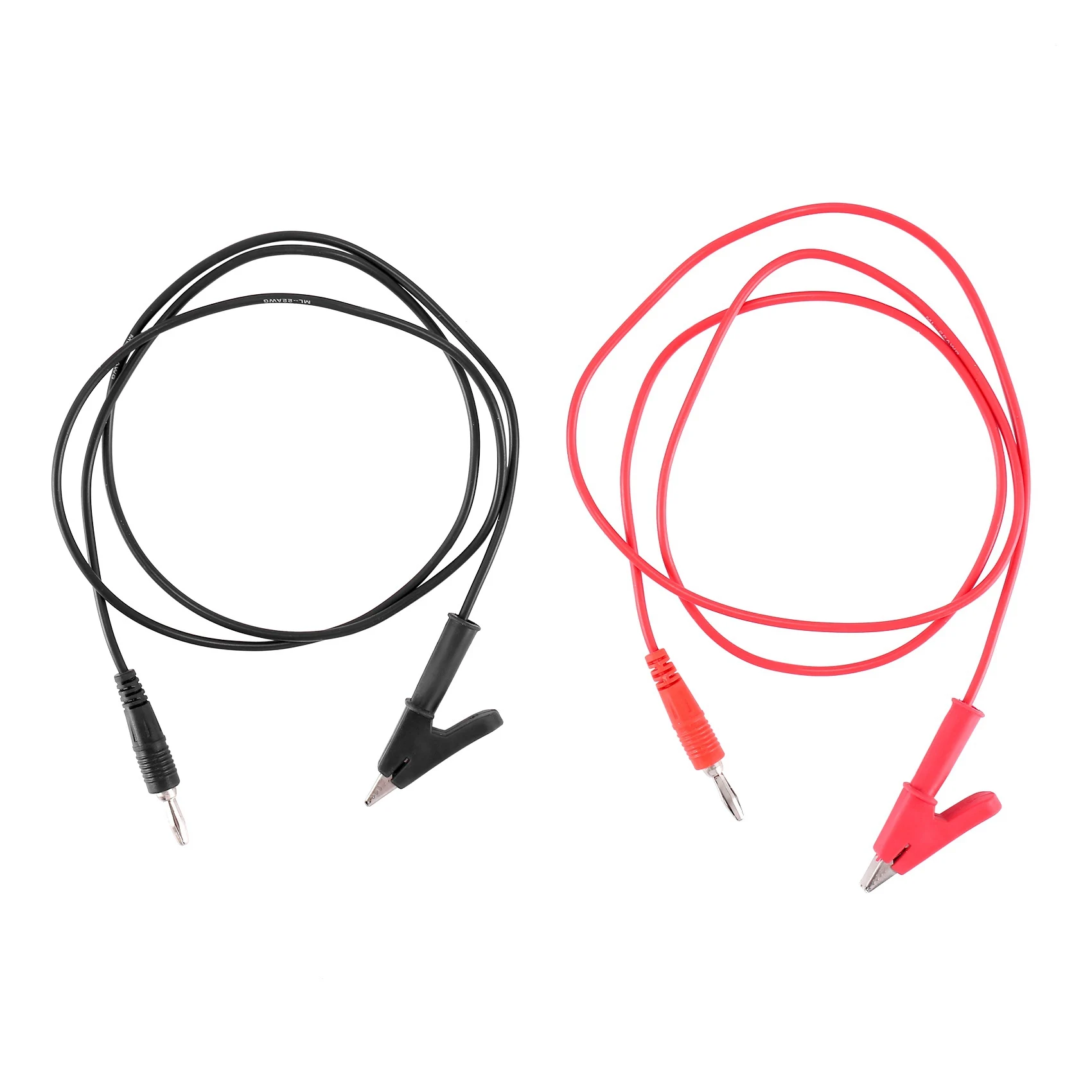 

1M Long Clip to Banana Plug Test Cable Pair for Multimeter