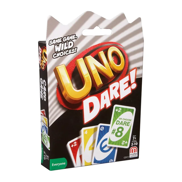 Mattel Games UNO DARE! Family Funny Entertainment Board Game Fun Playing Cards Kids Toys Gift Uno Card Game 6