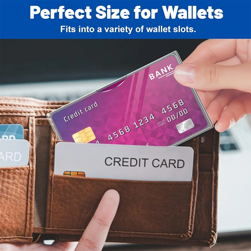 credit card safety sleeve 14pcs Rfid Blocking Sleeves, TSV Credit Card Protector, Identity Theft Protection Secure Sleeves with Slim Design, Adult Unisex, Size: One size