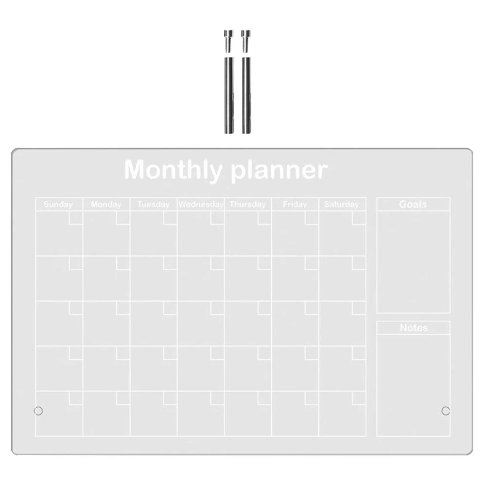 

Clear Monthly Board Transparent Writing Whiteboard Acrylic Note Glass Dry Erase