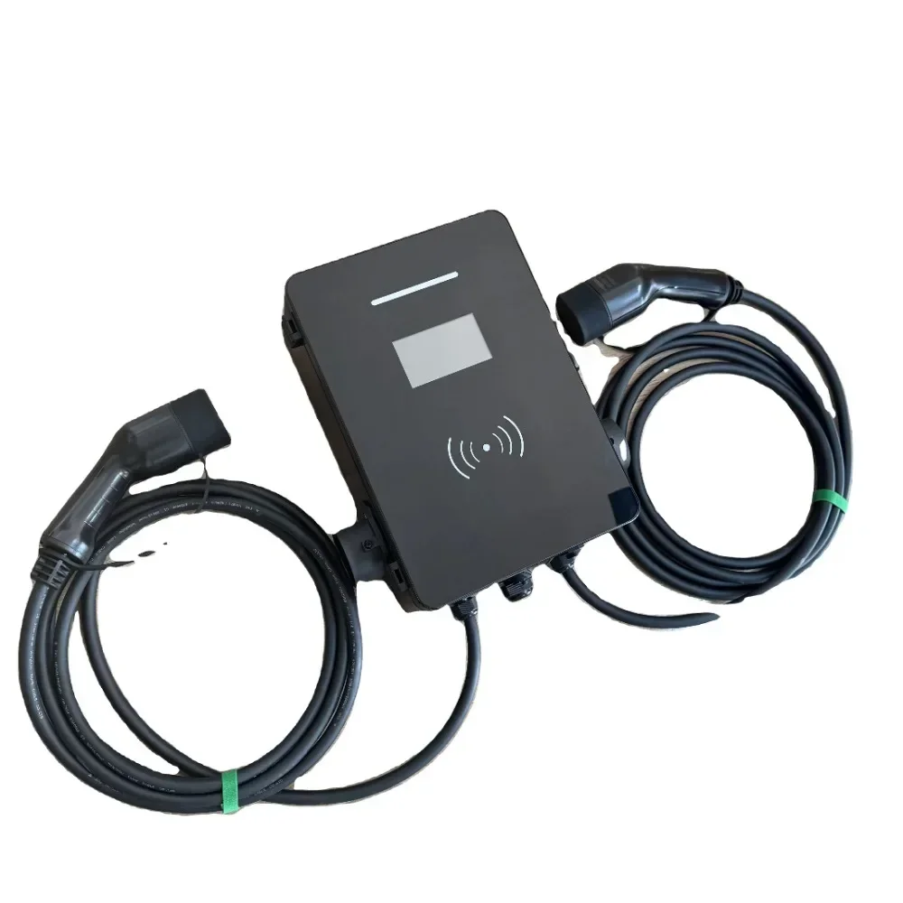 Commerciale Ocpp Mennekes 32A 3 Fasi 14Kw 22Kw 44Kw Doppia Pistola Wallbox Ricarica Elettrica Veloce Caricatore Ev