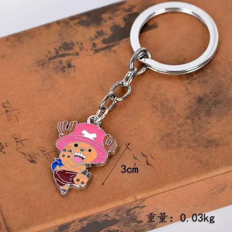 Anime One Piece Luffy Nika Metal Keychains Accessories for Car