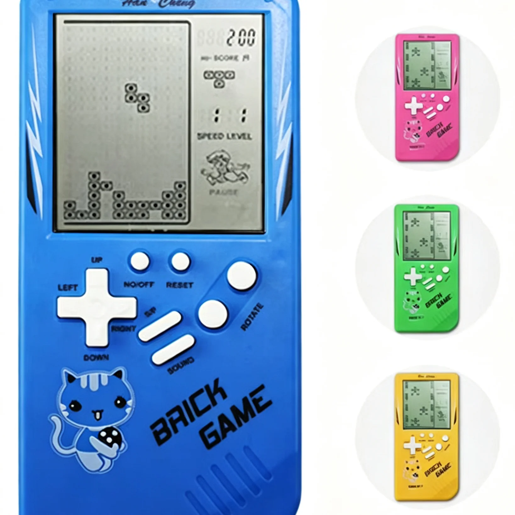 Console di Gioco Portatile Retrò Classica, Giocattolo Elettronico con Grande Schermo per Bambini - immagine 5