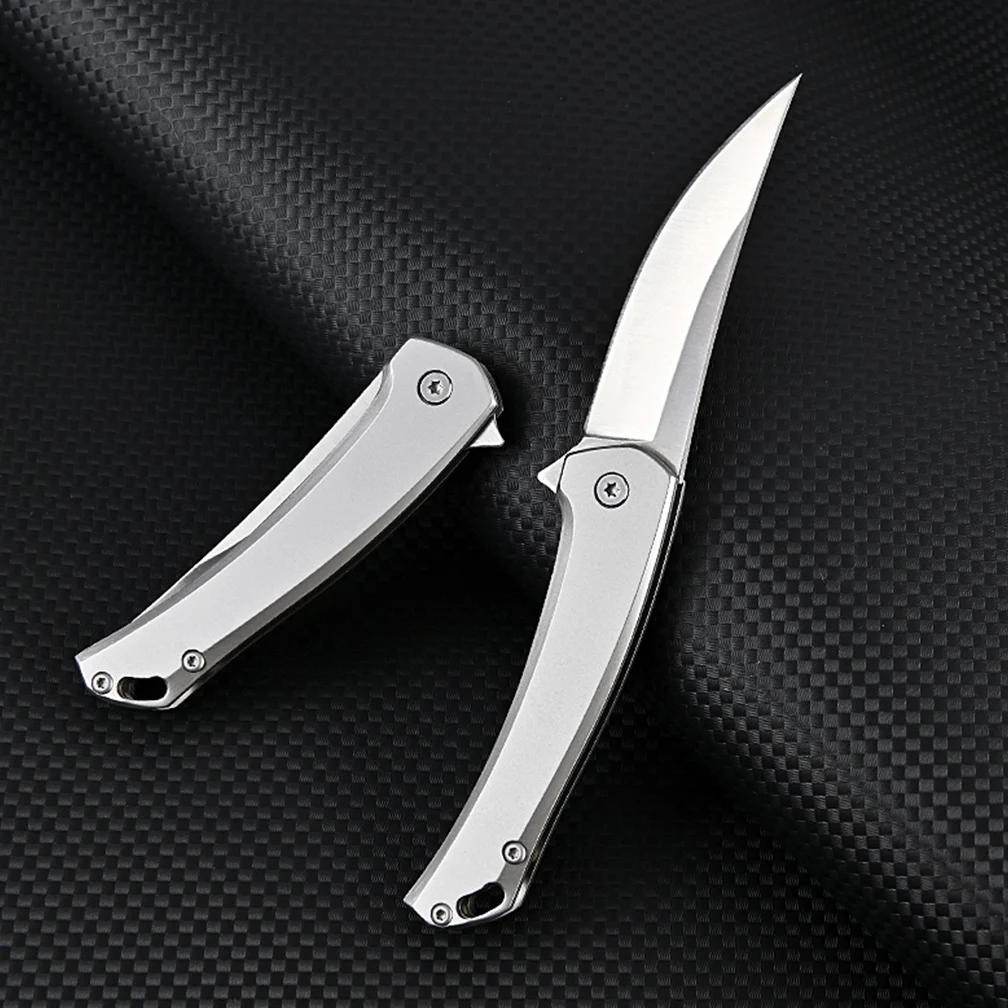 Folding Knife High Hardness D2 Steel Quick Opening Outdoor EDC Camping Tactics Self-defense Tool Fruit Knives Box Open Pocket HQ utility knife carving knife metal carving knife box cutter cutting knife art knife box opener