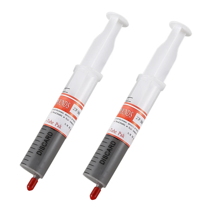 2X 30G Grey Thermal Grease Paste Compound Silicone For Computer Desktop CPU Heat Sink |