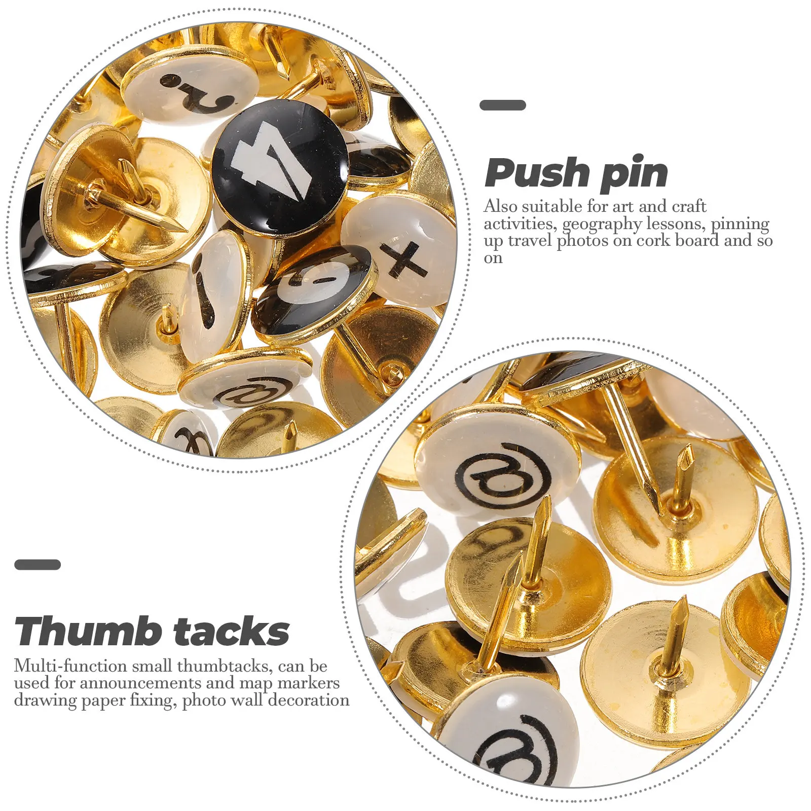 지도 표시용 숫자 모양의 압정 104개, 게시판, 코르크보드, 사진 벽, 사무실, 학교, 교실용 푸시핀