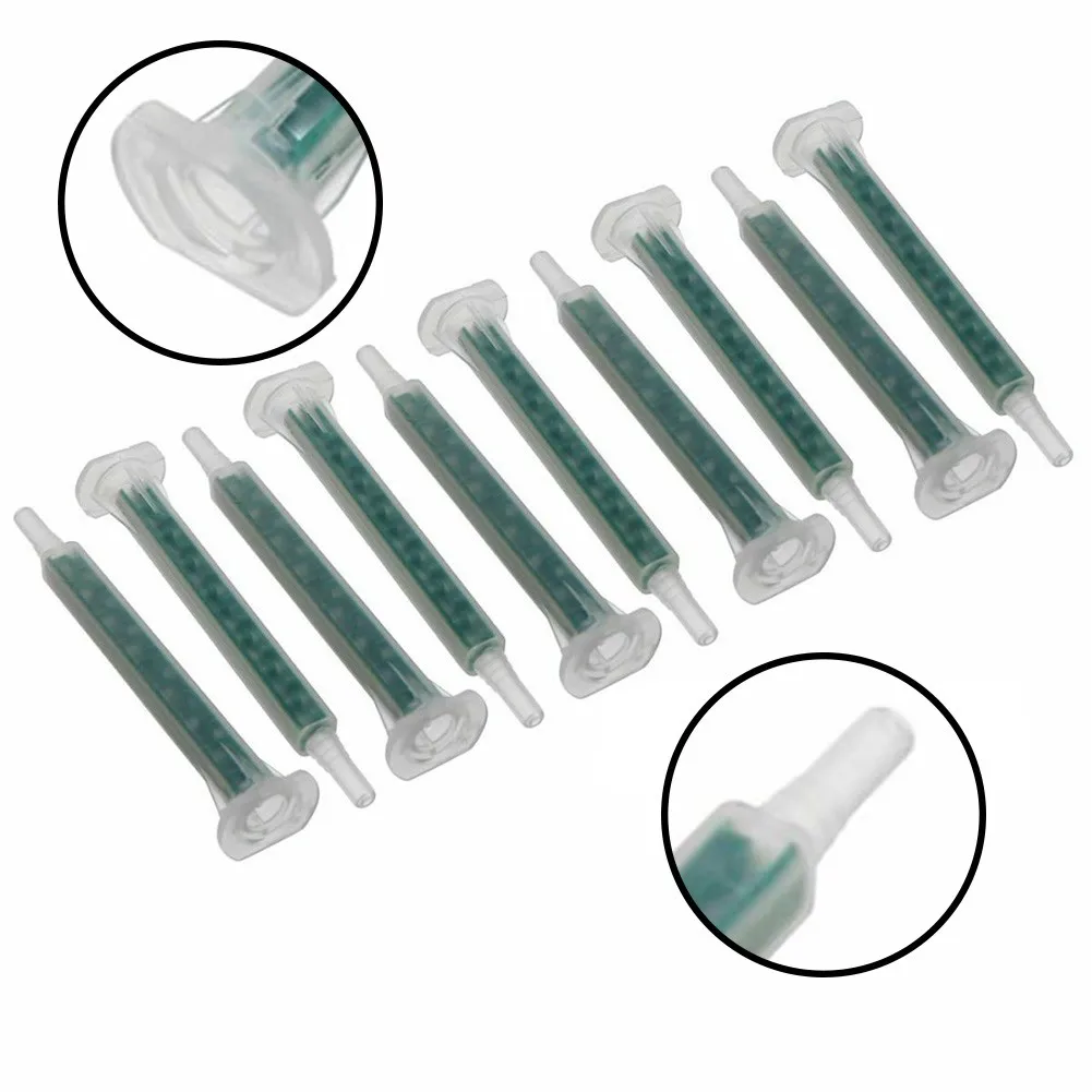 50pcs 2K Adhesive Mixing Tips Mixer Nozzles Mixer Tips Static Mixer Resina Epoxi Epoxy Resin Epoxy Glue Syringe Accessories