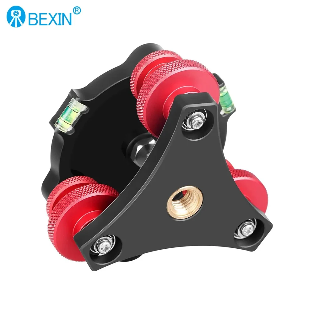 Leveling Adjustment Base Tripod Head Horizontal Base Mount Adapter for Canon Nikon DSLR Camera Tripod Monopod leveling base mount