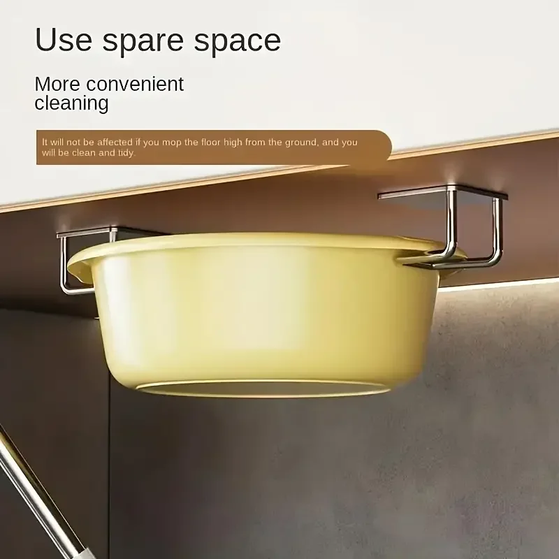 Kitchen Storage Rack 4Pcs Punching-Free Wall Under Cabinet Cutting Board Multi-functional Accessories