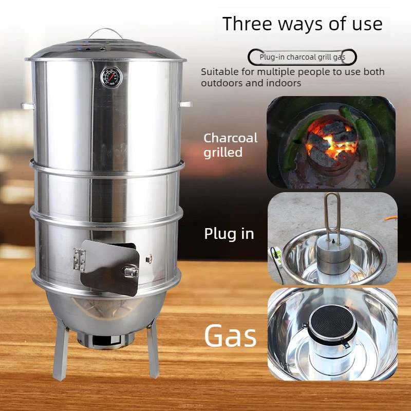 Stainless Steel Hanging BBQ Grill – Smokeless Skewer Roaster 2