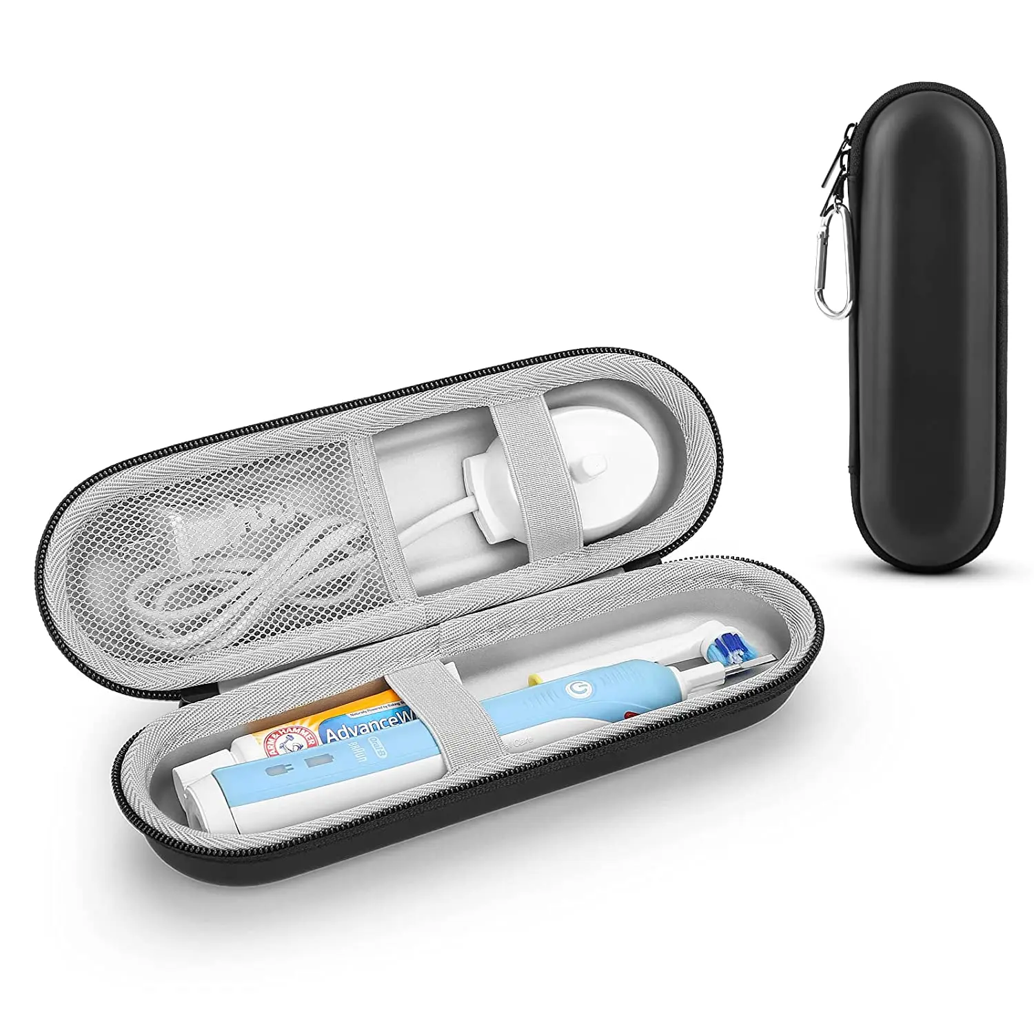 Yinke Caso de Viagem Para Braun Oral B Escova de Dentes EléTrica, Se Encaixa Para Oral B Pro/Io SéRie 7 8 9/Smartseries 1000 500 3000 1500, EVA - 30+ coisas para uma viagem confortável