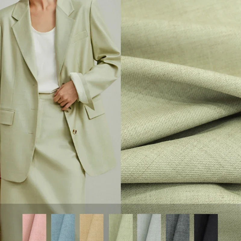 

Wool Suit Solid Color Twill Fabric Spring Autumn Coat Pants Dress Half Skirt Diy Fashion Sewing Design Cloth Wholesale Material