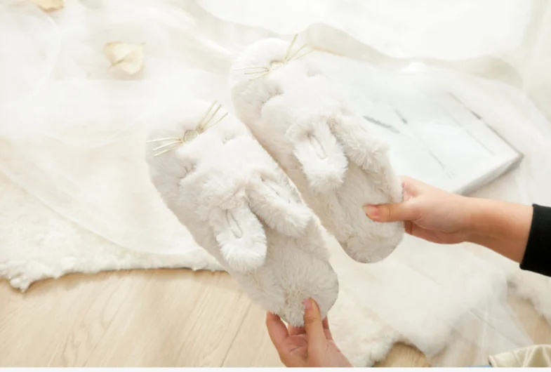 Pantofole antiscivolo lavabili in lavatrice da uomo e da donna in velluto a punta aperta per la camera da letto invernale ed estiva_voghion.com