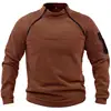 Mock Neck Military Sweatshirt Fleece Jackets Men's Cargo Tactical Pullover Hiking Camping Climbing Trekking Windproof Jackets 6