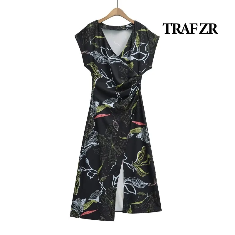 

Летние платья для женщин TRAF ZR, новинка 2024, женские платья-миди, шикарные и элегантные женские летние сарафаны, Пляжное женское платье Y2k