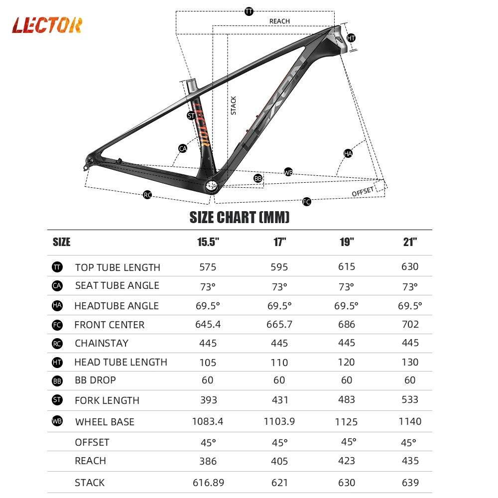 2024 lexon LECTOR Carbon MTB Frame 29er UDH Plus Mountain Bike
