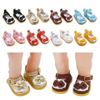1Pair 5.5cm Bow Decorate Doll Shoes Fit For 14 Inches Doll PU Leather Mini Shoes Girl's Casual Wears Doll Accessories Kid Best G 2