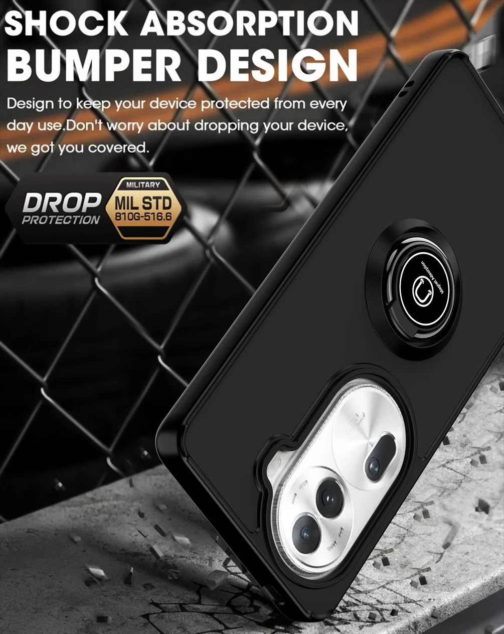Rotatable Bracket Phone Case with Ring Car Holder Cover