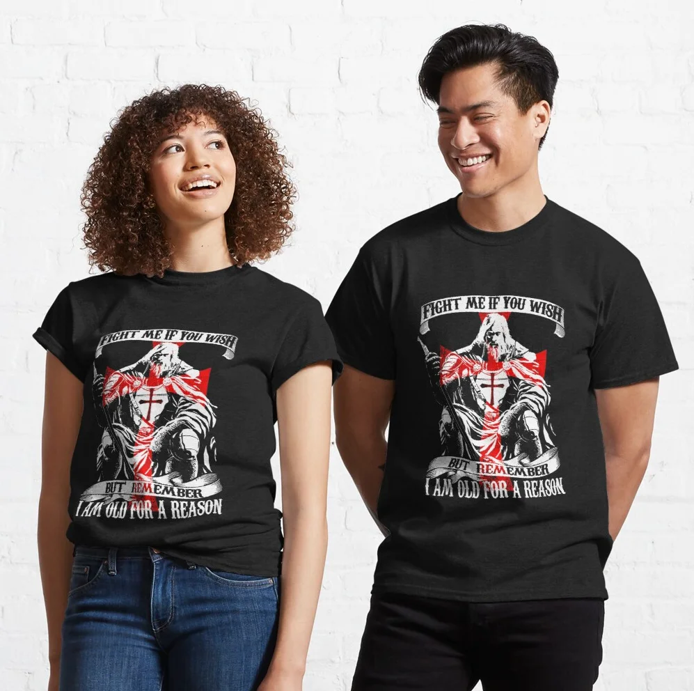 

Fully Armed Medieval Warrior Crusader Knights Templar T Shirt. New 100% Cotton Short Sleeve O-Neck T-shirt Casual Mens Top