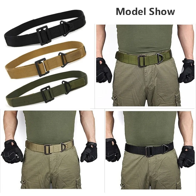 Tactical Belt Military Style Nylon Webbing Riggers Tactical Web Belt Buckle outdoor active