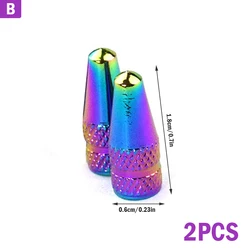 Chameleon Bike Presta Valve Cap Set - Aluminum Dust Cover (B)