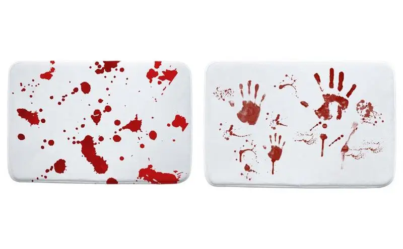 

Halloween Decoration Funny Non-slip Bath Mat Bloody Scare Footprint Home Bathroom Rug Washable Bath rug Novelty Prank Gifts