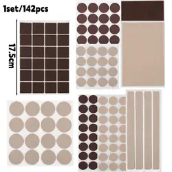 Self - Stick Felt Furniture Pads - Anti - Scratch & Non - Slip Floor Protectors - 1 set (Mixed)