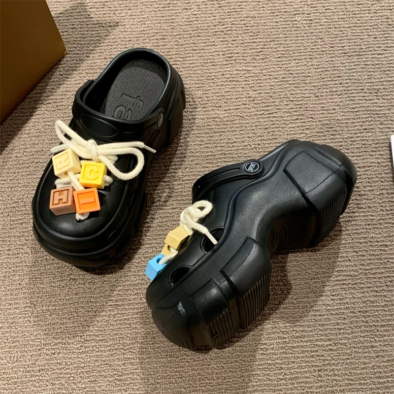 Platform Slippers Summer Women's Sandals 6cm Wedges Ladies Outdoor Clogs Thick Street Beach Slides Girls Flip Flops Garden Shoes