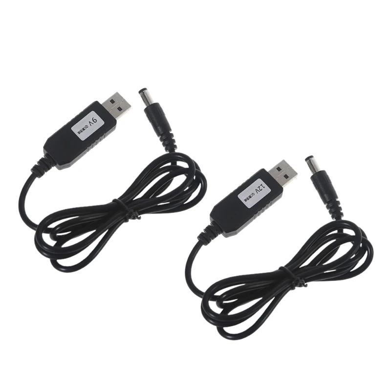 

Кабель-адаптер USB-конвертера QC3.0, линия повышения мощности, 5,5x2,1 мм, 12 В, 9 В, портативный
