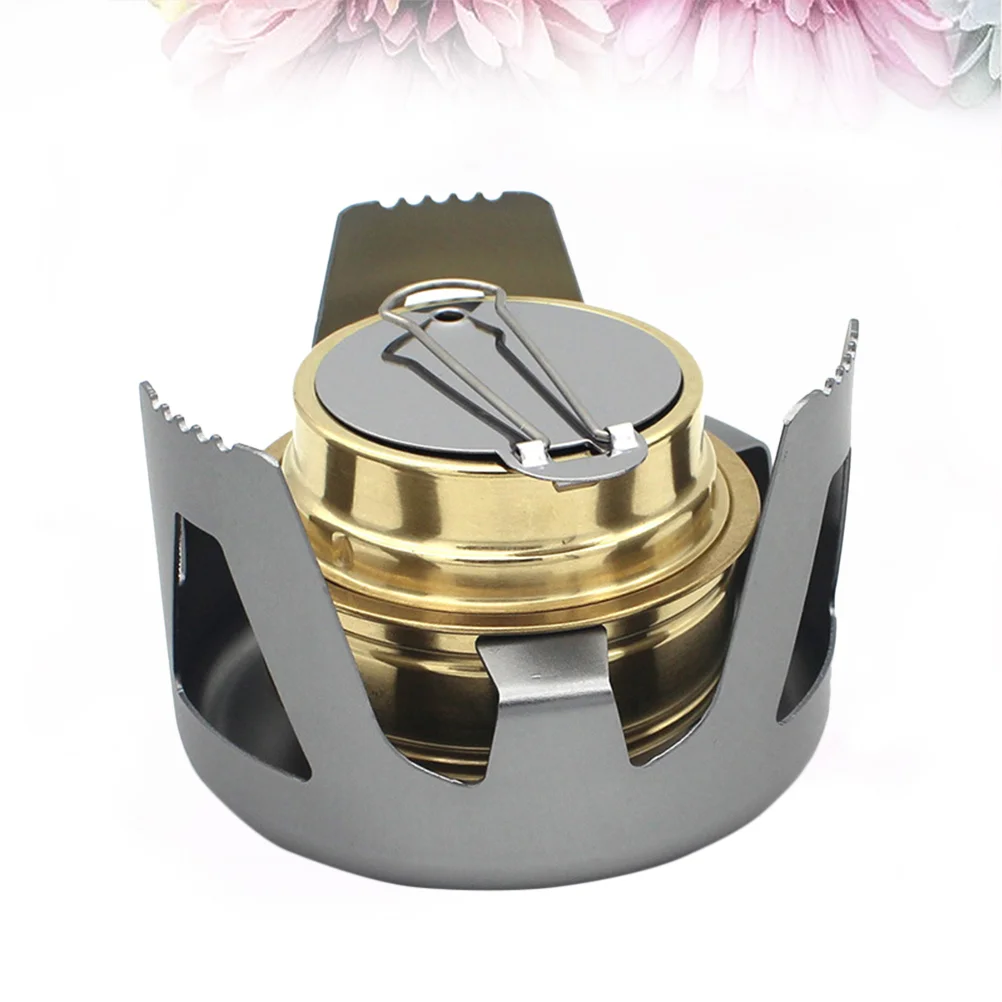 

Portable Outdoor Alcohol Burner Windproof Household Burner for Camping Hiking Trip Travel (Gray)