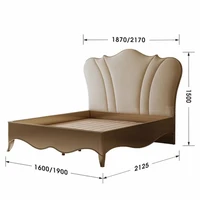 Lits rembourrés uniques, armoires fantaisie, chambre d'enfant, salon, King français, accessoires de maison pour dortoir 5