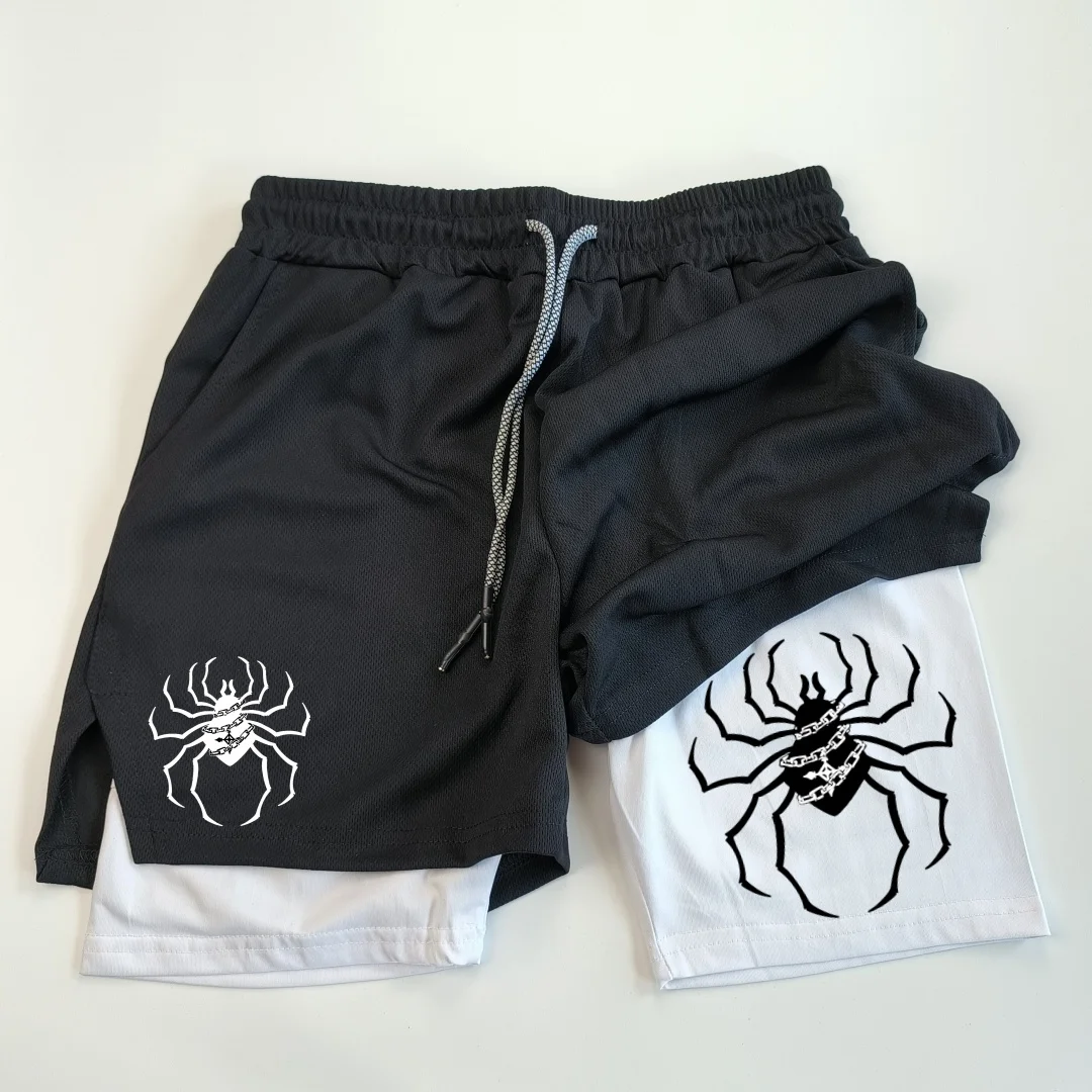 Anime Hunter x Hunter Performance Shorts for Men Breathable Spider Gym Shorts Summer Sports Fitness Workout Jogging Short Pants 3