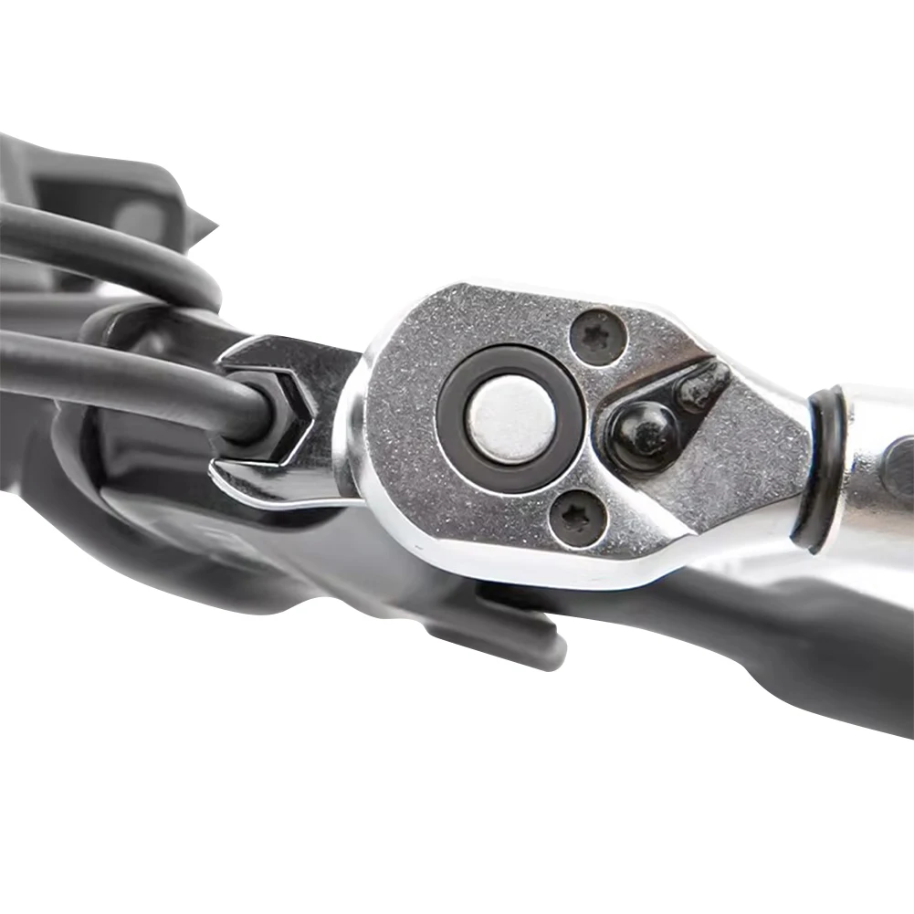 8mm Bike Hydraulic Brakes Bolt Tool Opening Head Road Bike Torsions Wrench Replacement for 1/4 Head Torque Wrench