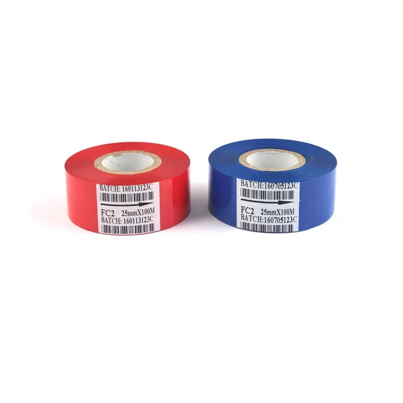 thermal printer ribbon ink thermal transfer round red and Blue belt Code tape FC2