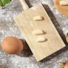 Wooden Gnocchi Board for Italian Dumpling Making Pasta Texture Tool with Handle Ribbed Surface Spiral Shape Baking Kitchen Aid 3