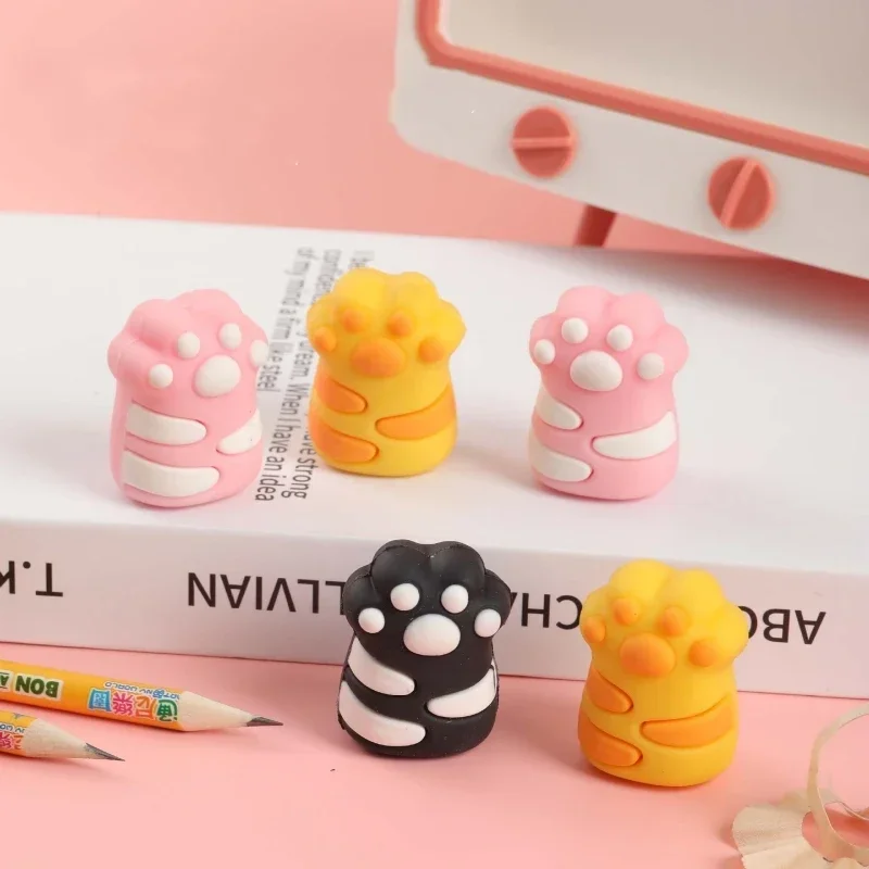 Mini tužka ořezávátko kreslený kocour packa papírnictví tužka ořezávátko pro žáky kawaii kocour packa vyučváné ořezávátko student zásoby