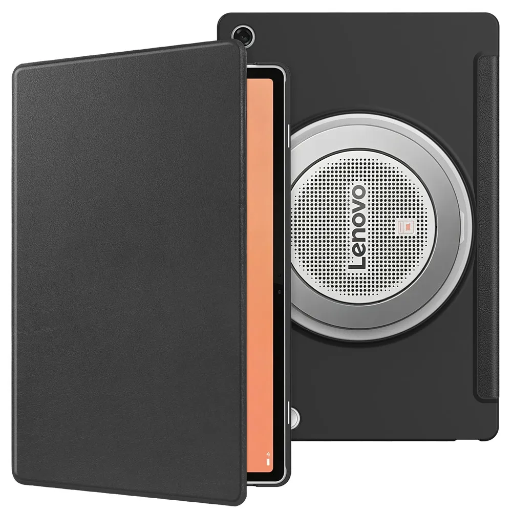 Premium PU Leather Tri-Folding Flip Stand Tablet Case - Hard Back Cover