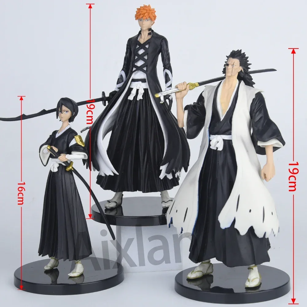 Aixlan 3 個ブリーチアニメフィギュア黒崎一護 PVC アクション