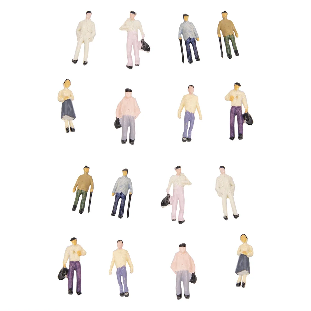 Scale 1:100 Miniature Figures Model People For HO Railway Train Building Architecture Scene Layout Diorama Kits 50Pcs 2