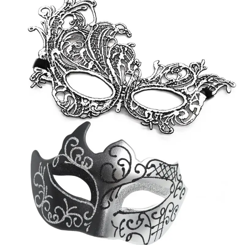 39BD -Paar Maskeraden Maske Halloween Kostüm Maske Mardi Gras Mask Venezianer Maske – Detail 1