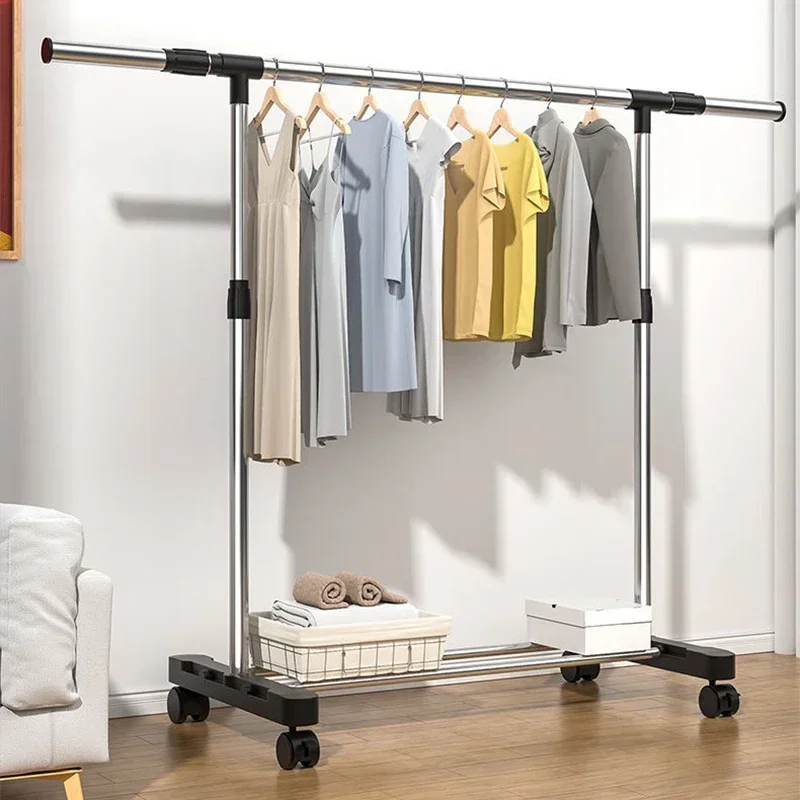 

Metal Drying Coat Racks Hanger Stand Luxury Storage Organizer Clothes Rack Closet Shelves Percheros Para Ropa De Pie Furniture